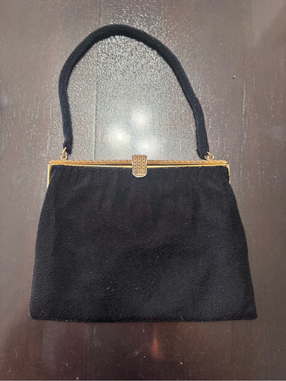 VTG French Black Micro-Bead Langlois & Jargeais (Very Rare) Paris, France